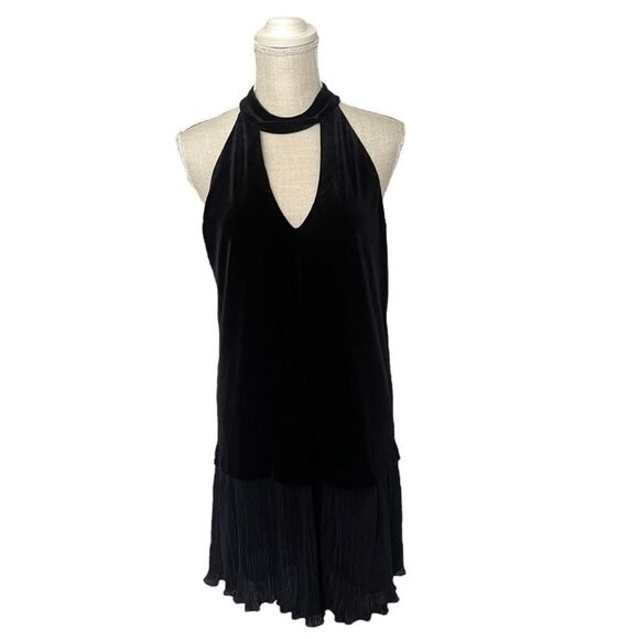 Waverly Grey Marianna Velvet Halter Dress m - Picture 3 of 14